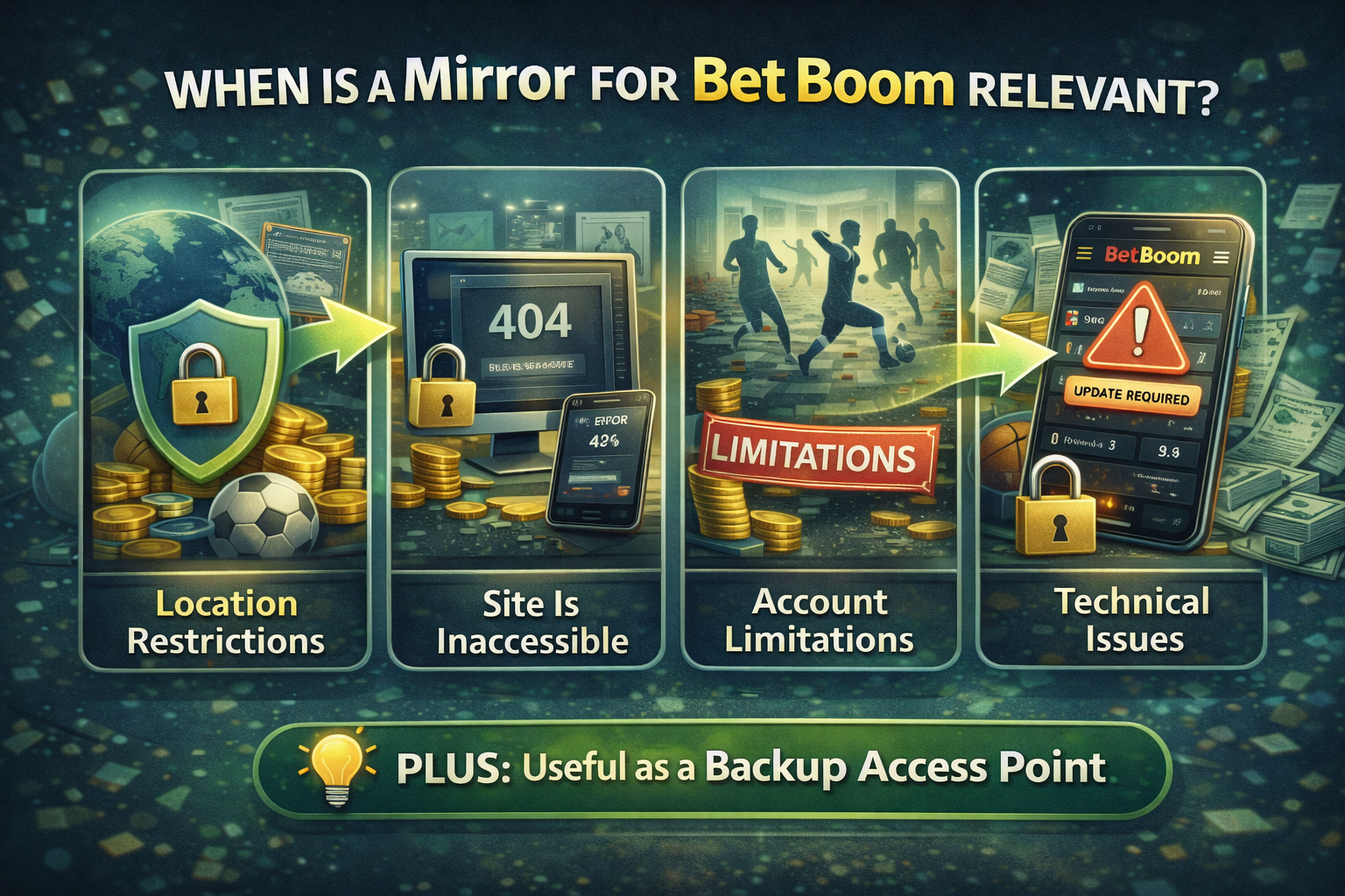 Когда зеркало актуально для букмекера BetBoom: блокировки, DNS-сбои и техработы
